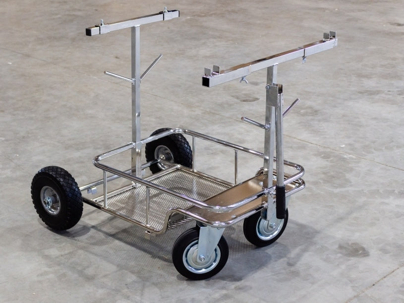 KART TROLLEY 4 WHEEL CHROME.